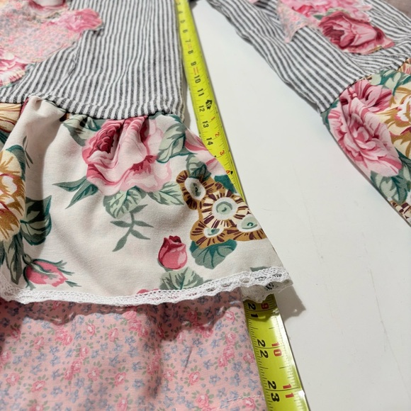 Vtg Bloomers Shabby Boho Lace Cotton One Size Adj Waist Double Ruffled Pantaloon - Picture 6 of 12